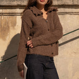 Cardigan Albertine Noisette
