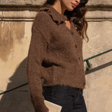 Cardigan Albertine Noisette