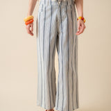 Pantalon Victoire Rayé Marine