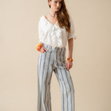 Pantalon Victoire Rayé Marine