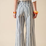Pantalon Victoire Rayé Marine