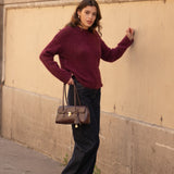 Pull Mao Bordeaux
