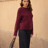 Pull Mao Bordeaux