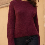 Pull Mao Bordeaux