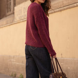 Pull Mao Bordeaux