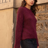 Pull Mao Bordeaux