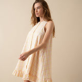 Robe Aurélie Vichy Jaune