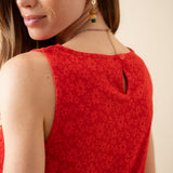 Robe Isla Fleuri Rouge