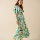 Robe Léontine Fleuri Vert
