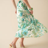 Robe Léontine Fleuri Vert