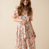 Robe Maxine Fleuri Beige