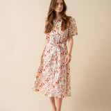 Robe Maxine Fleuri Beige