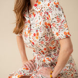 Robe Maxine Fleuri Beige