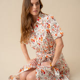 Robe Maxine Fleuri Beige
