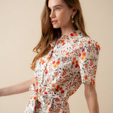 Robe Maxine Fleuri Beige
