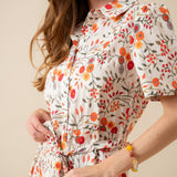 Robe Maxine Fleuri Beige