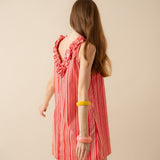 Robe Milly Rayé Rouge