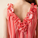Robe Milly Rayé Rouge