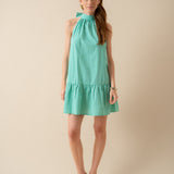 Robe Nina Rayé Turquoise