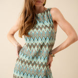 Robe Ondine Chevron Turquoise