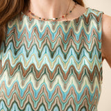 Robe Ondine Chevron Turquoise