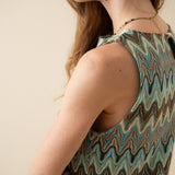 Robe Ondine Chevron Turquoise