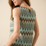 Robe Ondine Chevron Turquoise