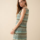Robe Ondine Chevron Turquoise