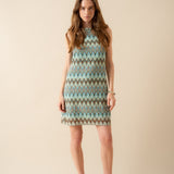 Robe Ondine Chevron Turquoise