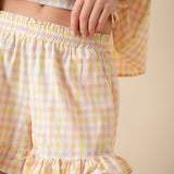 Short Conrad Vichy Jaune