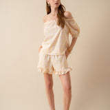 Short Conrad Vichy Jaune