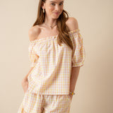 Top Paloma Vichy Jaune