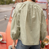 Blouse Rachel Rayé Olive