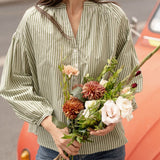 Blouse Rachel Rayé Olive