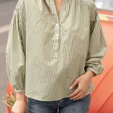 Blouse Rachel Rayé Olive