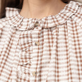 Blouse Symone Carreaux Marron
