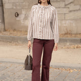 Blouse Symone Carreaux Marron