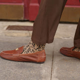 Chaussettes Zélie Léopard Taupe