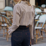 Chemise Daphné Rayé Marron