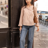 Chemise Hélène Carreaux Camel