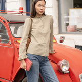 Chemise Hélène Carreaux Kaki