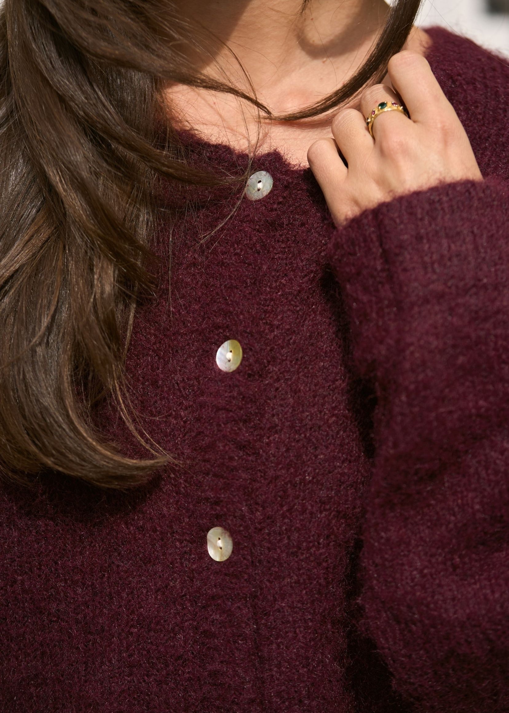 Gilet Lala Bordeaux