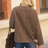 Manteau Augustine Chevrons Marron