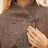 Manteau Augustine Chevrons Marron