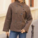 Manteau Augustine Chevrons Marron
