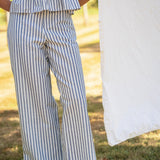 Pantalon Claudio Rayé Marine