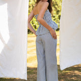Pantalon Claudio Rayé Marine