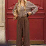 Pantalon Constance Marron