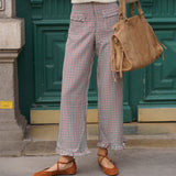 Pantalon Gabrielle Vichy Beige