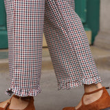 Pantalon Gabrielle Vichy Beige